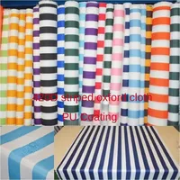 Tissu Oxford 420D à Rayures au Mètre pour Tentes, Nappe, AwO2, Chaises de Plage, Bricolage, Couture Imperméable, Grill, Portable, Bleu 1